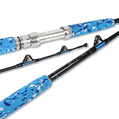 Fishing Trolling Rod 1 Piece/2 Piece Saltwater Offshore Heavy Roller Rod Big