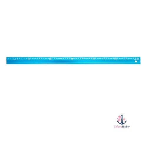 NEW Shinwa Sokutei Aluminum Straight Ruler Alsuke Series Shining Blue 60cm 65434