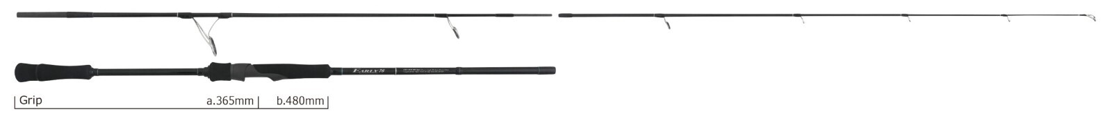 Yamaga Blanks Early for Mobile 76MMH 3 Pieces Travel Fishing Rod **US SELLER**