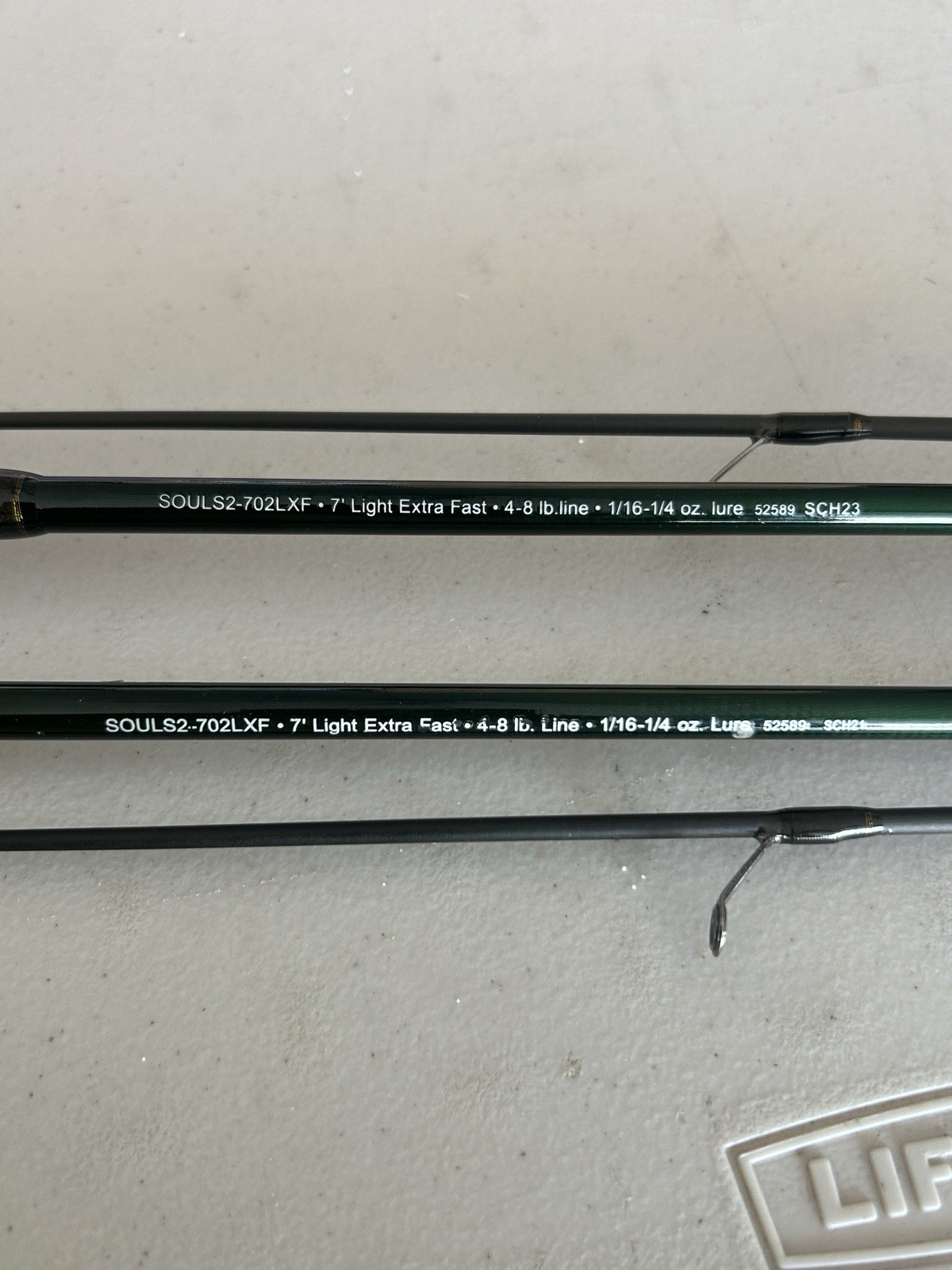 Lot Of 2 Scheels Ultra Light Series 7’ 2 Piece Light Extra Fast Spinning Rods