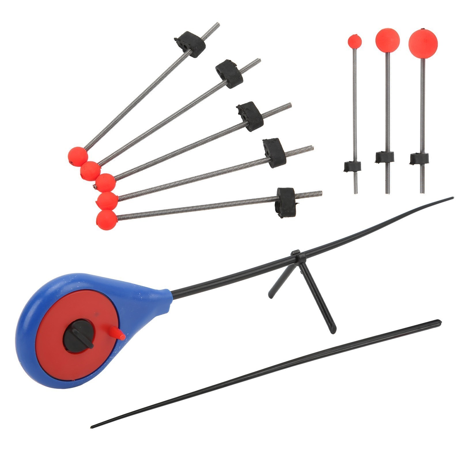 5pcs Ice Fishing Pole End Extension Section Rods Pole End Tip with Rod