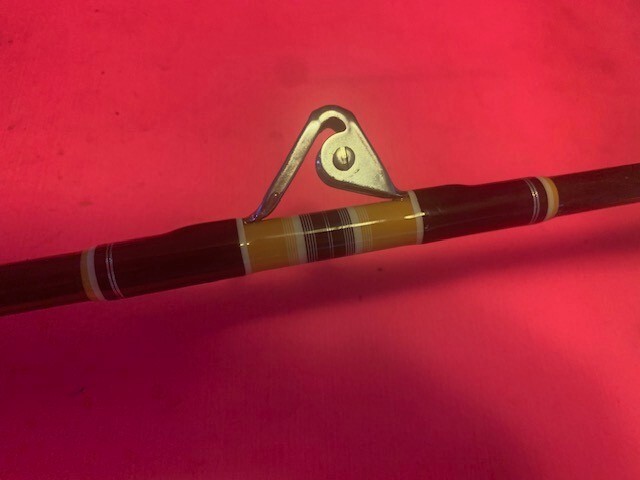 CUSTOM BUILT 5 FOOT 7 1/2 INCH 50 TO 130 POUND CLASS BOAT TROLLING FISHING ROD