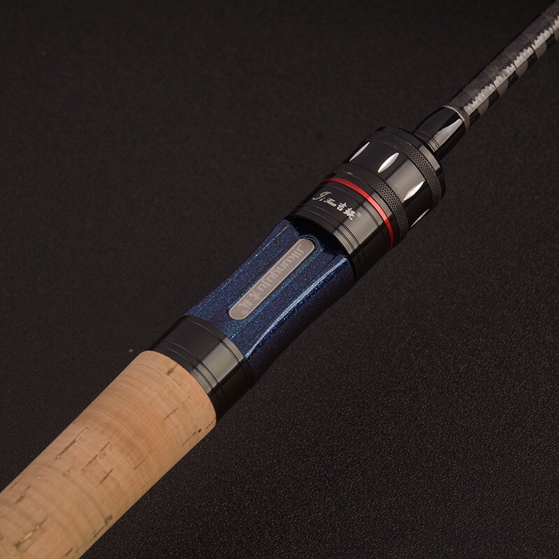 6.2FT Fishing Rods Spinning Casting Rod Carbon Fiber Rod Bass 2 Sections Fast