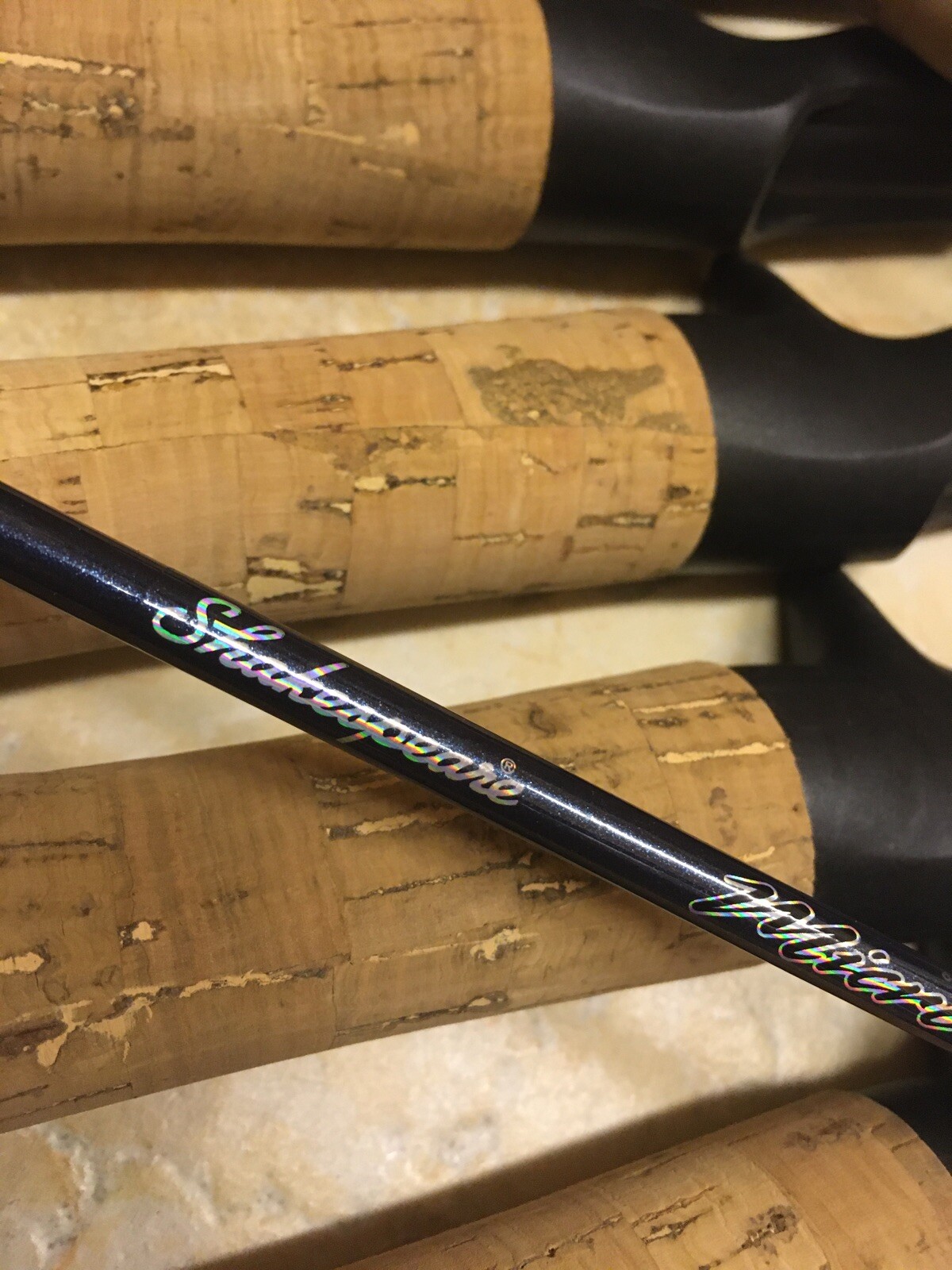 3 Shakespeare Micro Series Graphite UL Casting Rods 4’6 Cork Handle Blu CLOSEOUT