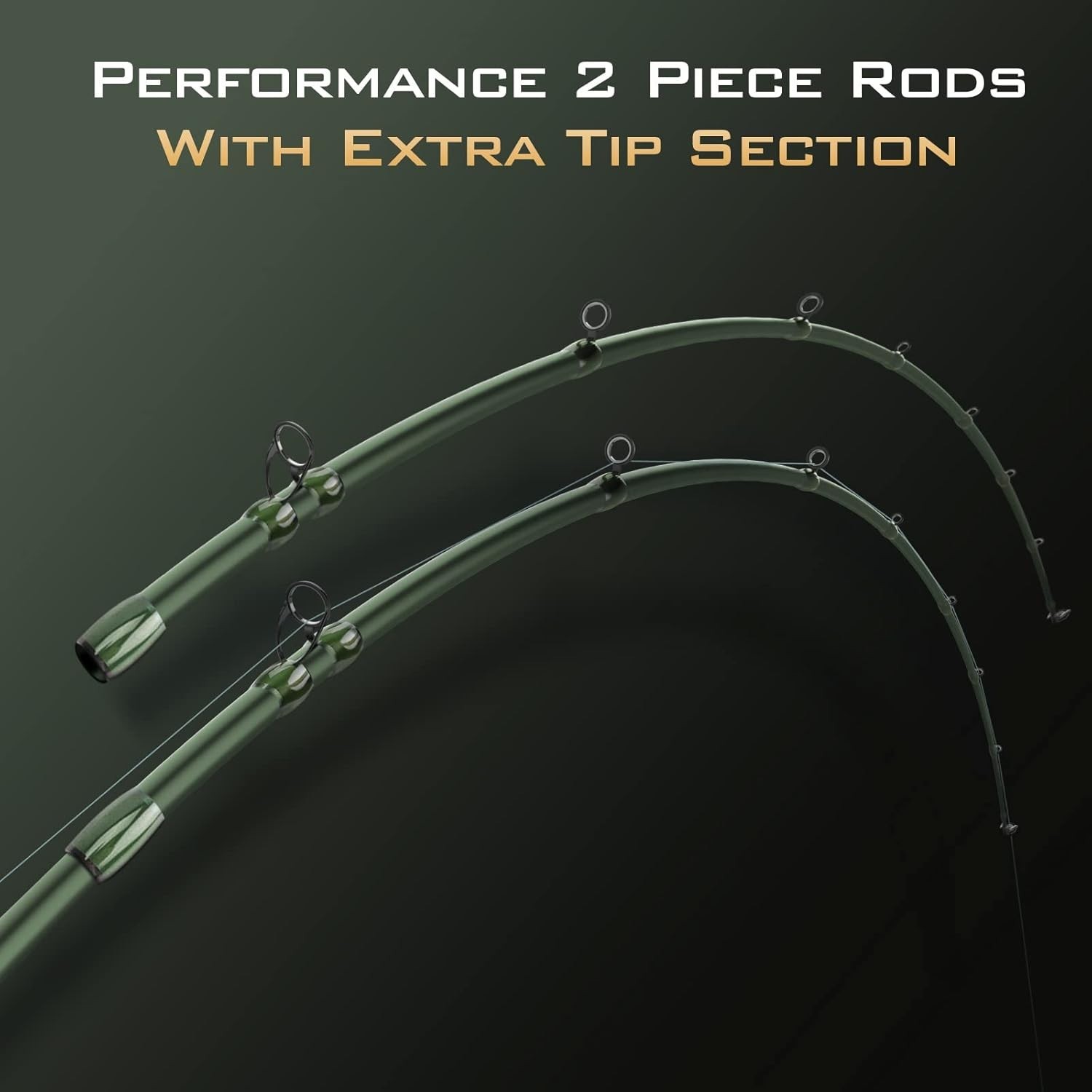 Spartacus II Fishing Rods – IM6 Graphite Blanks Casting & Spinning Rods, 2-Pi…