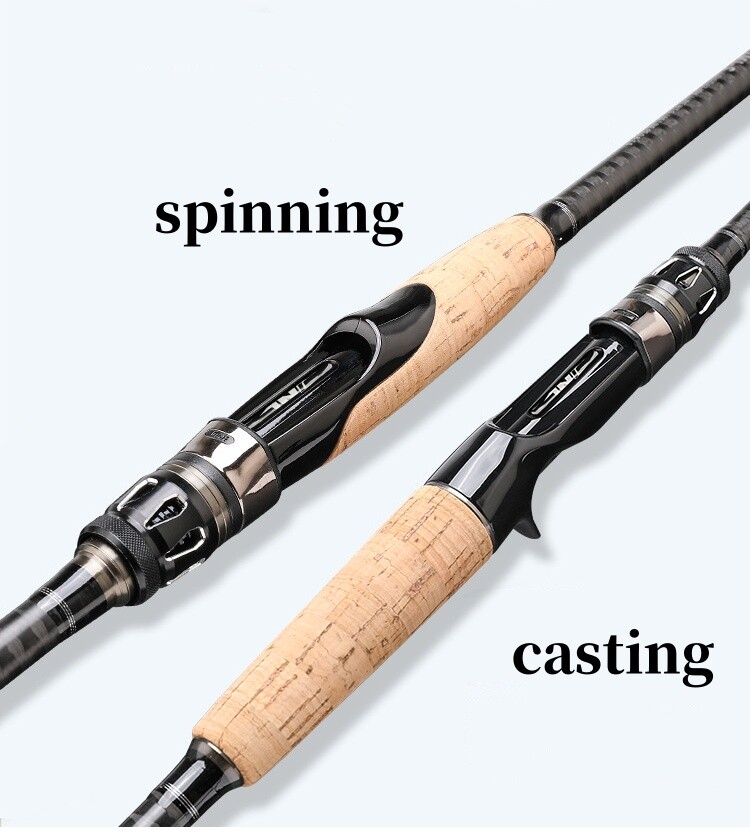 Fishing Rod 1.8M Spinning Casting Carbon Fiber Pole Lure Fishing Rod 2 sections