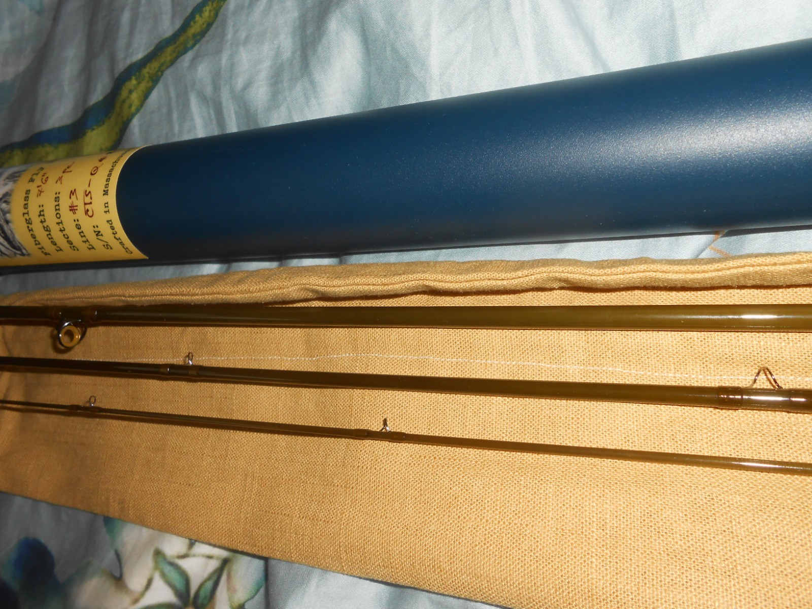 Vladan Milenkovic Fiberglass Fly Rod, 7 1/2′, 3 weight , CTS Quartz, superb