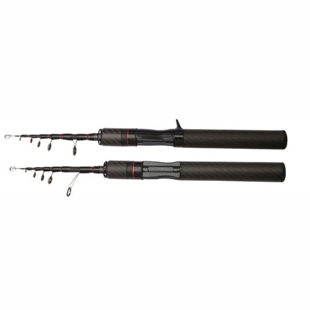 150cm 160cm Portable Mini Fishing Rod Carbon Fiber with Silicon Carbide Rings