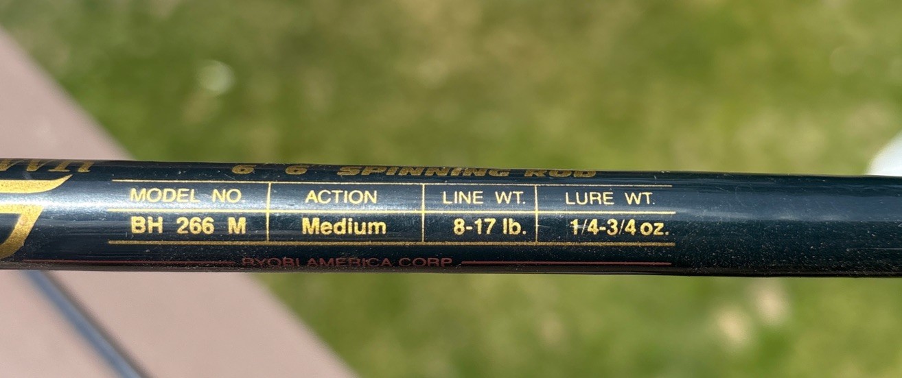 Ryobi Fintek Blue Hawk Graphite Fish Rod 6’6” BH266M