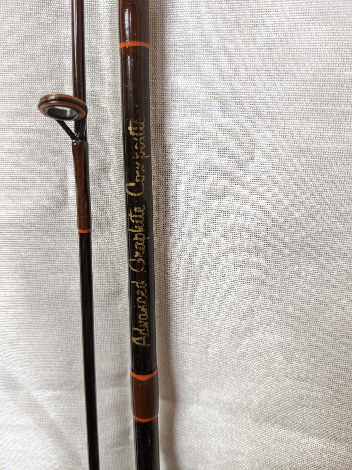 VINTAGE KUNNAN ADVANCED GRAPHITE COMPOSITE 2 PC SPINNING ROD w/ CADDY #2