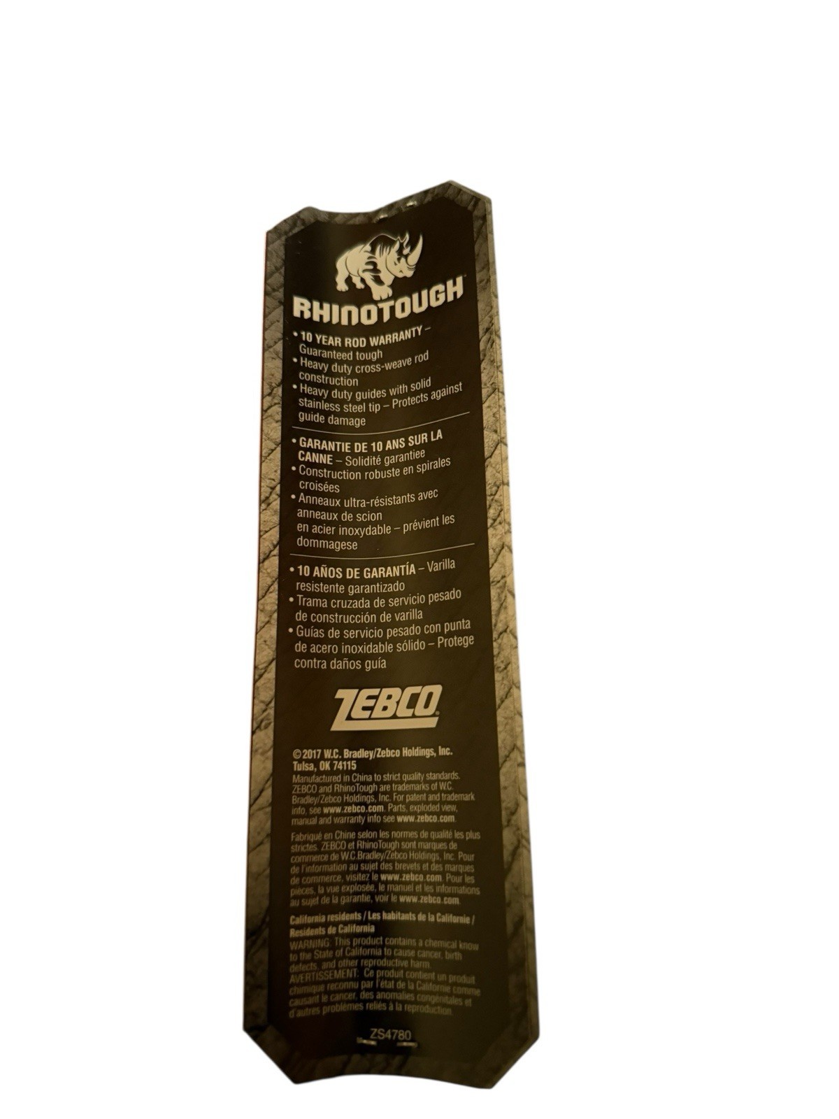 2 Lot Zebco Rhino Tough 6’6 Casting Rods RNGC661-MHB