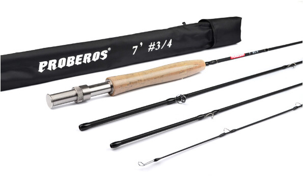 Fly Rod 7ft 3/4 5/6 7/8WT Graphite Fast Action Fly Fishing Rod Trout 4 Piece