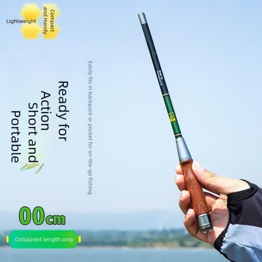 Ultralight Stream Fishing Rod Carbon Fiber Portable with Palm Fit Handle