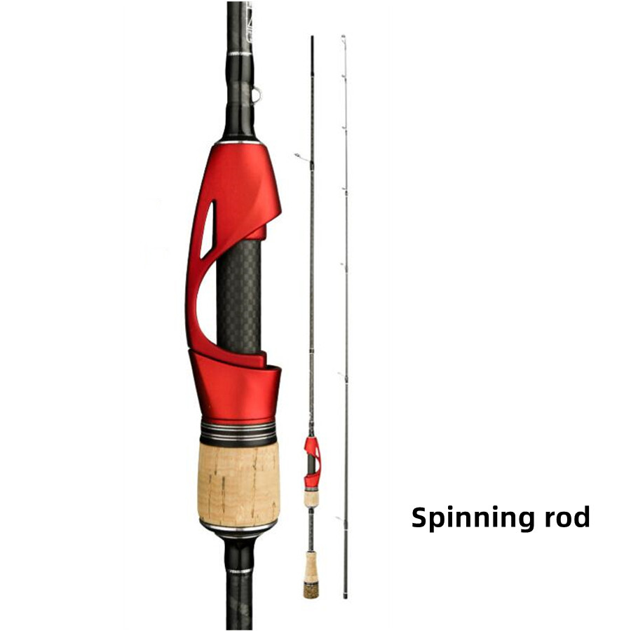 1.8M Carbon Fiber Rods Spinning Casting Fishing Rod Portable Fiber Fishing Pole