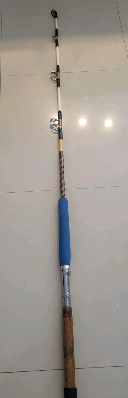 Sabre Style 6’6” Custom Made Turbo Guides Handle Wooden Fishing Rod Made In USA