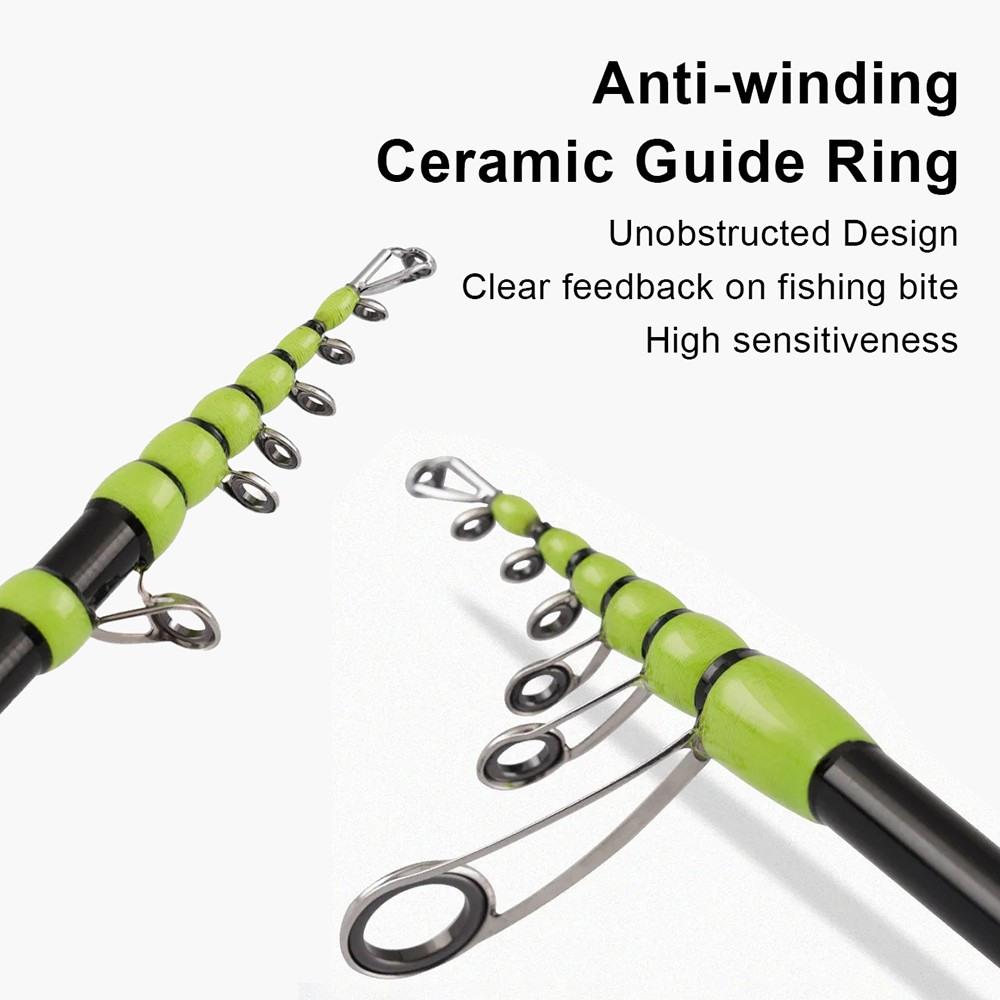 PURELURE Telescopic 1.53m/1.75m Travel Portable Lightweight Fishing Rod