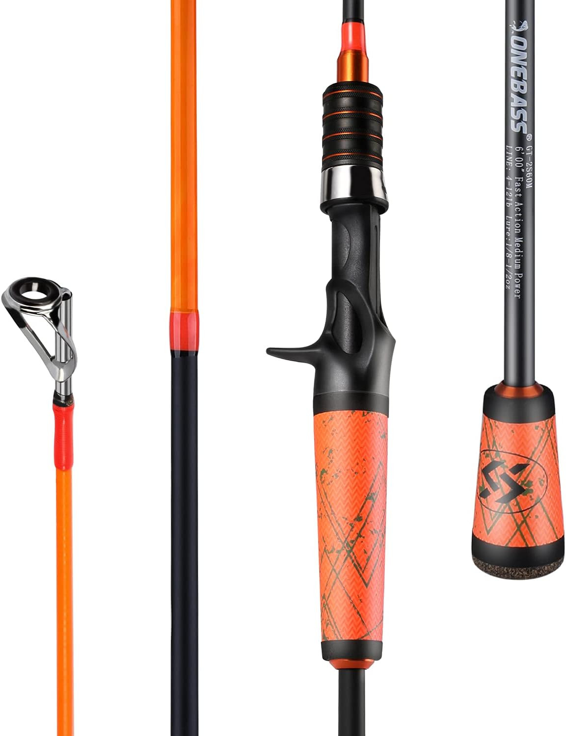 Fishing Pole 24 Ton Carbon Fiber Casting and Spinning Rods – Two Pieces, Superpo