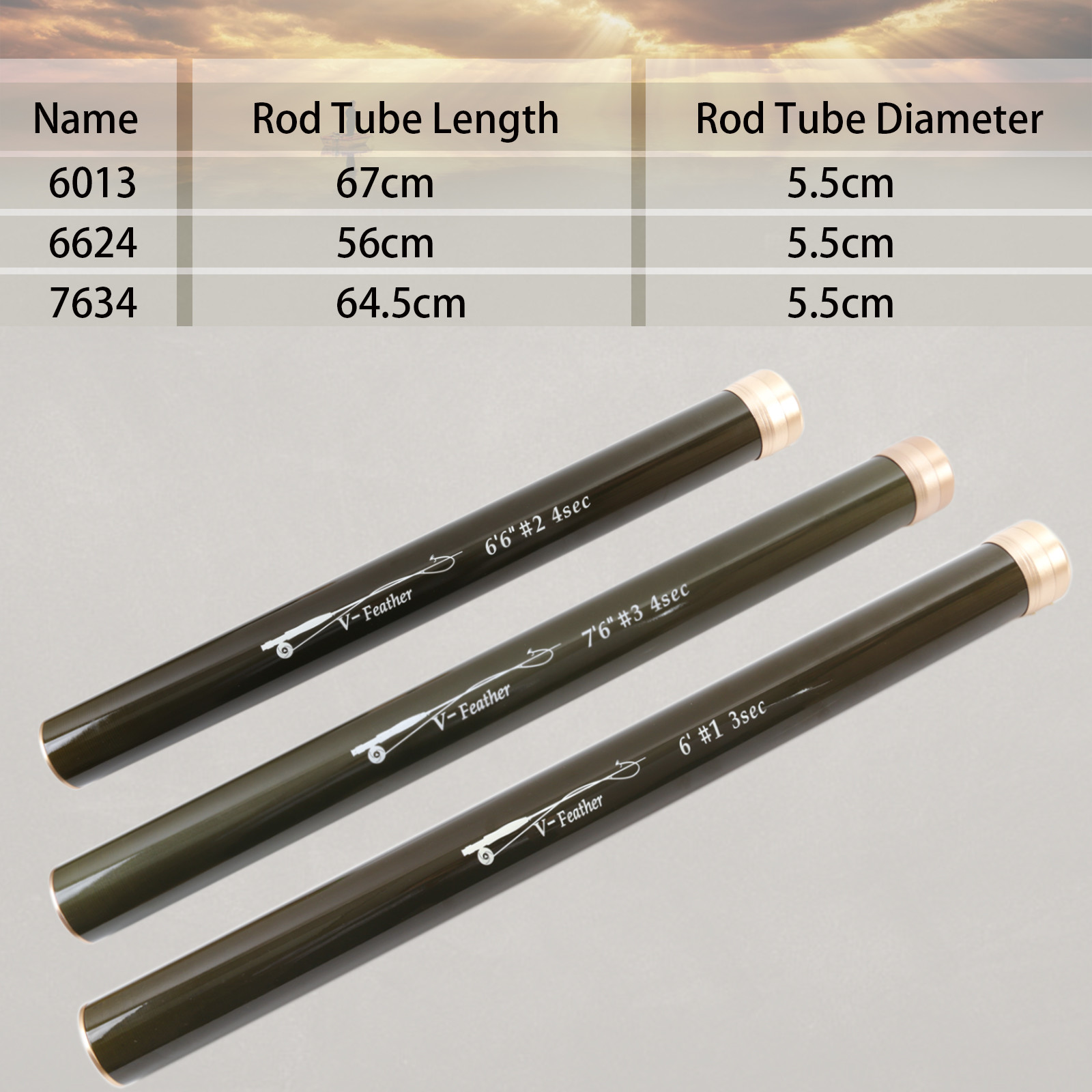 Maxcatch Fly Rod 1/2/3wt 6′ /6’6″/7’6″ 3/4 Piece Medium Fast with Carbon Tube