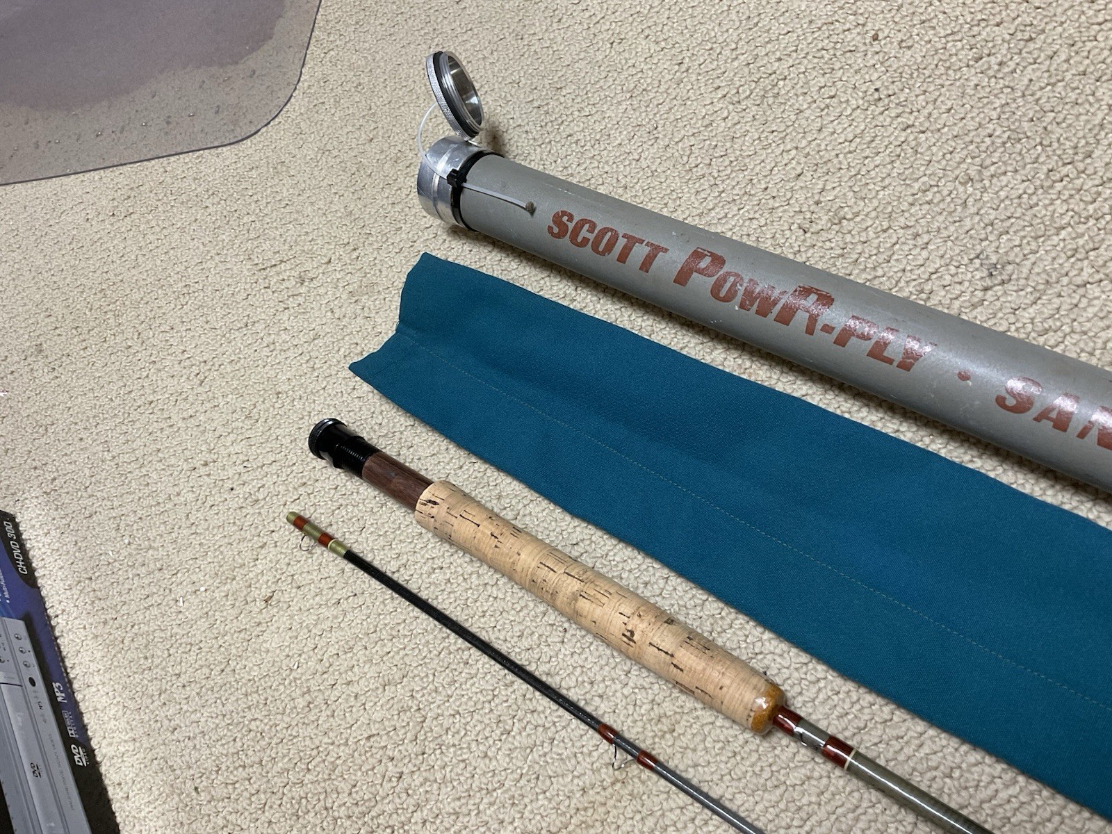 Early Vintage SCOTT PowR-PLY 8’6” 6 Wt 2 Pc Graphite Fly Rod **NICE**