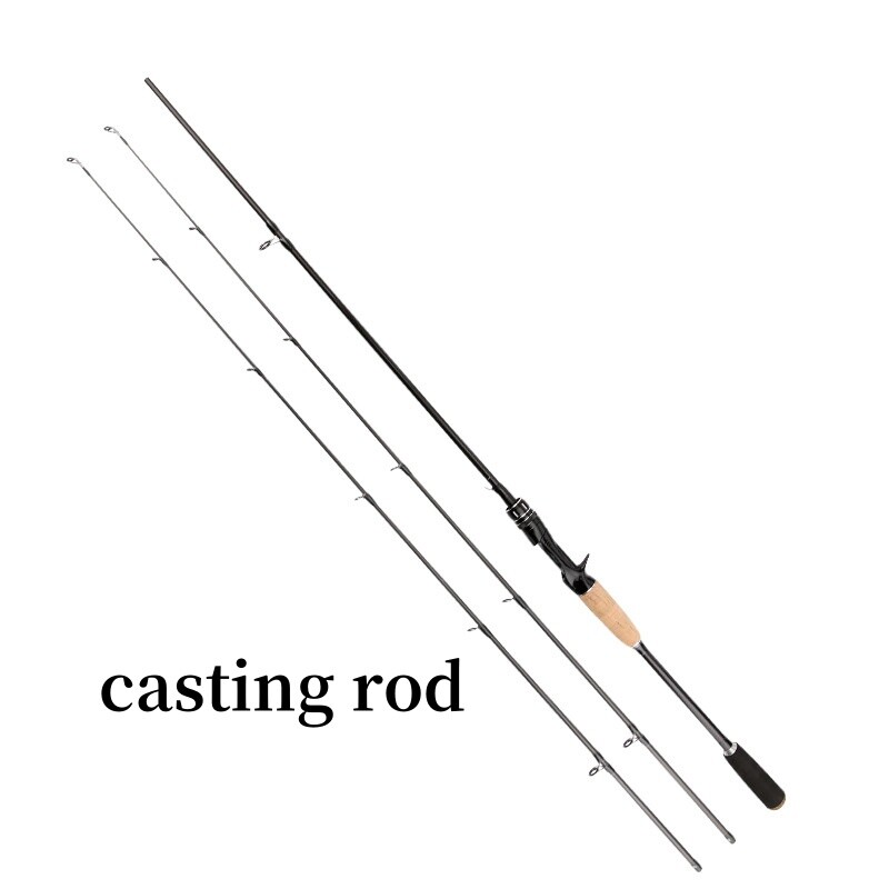1.8M Rods Carbon Fiber Fishing Rod Spinning Casting Poles Fast 2 Tips Lure Rod