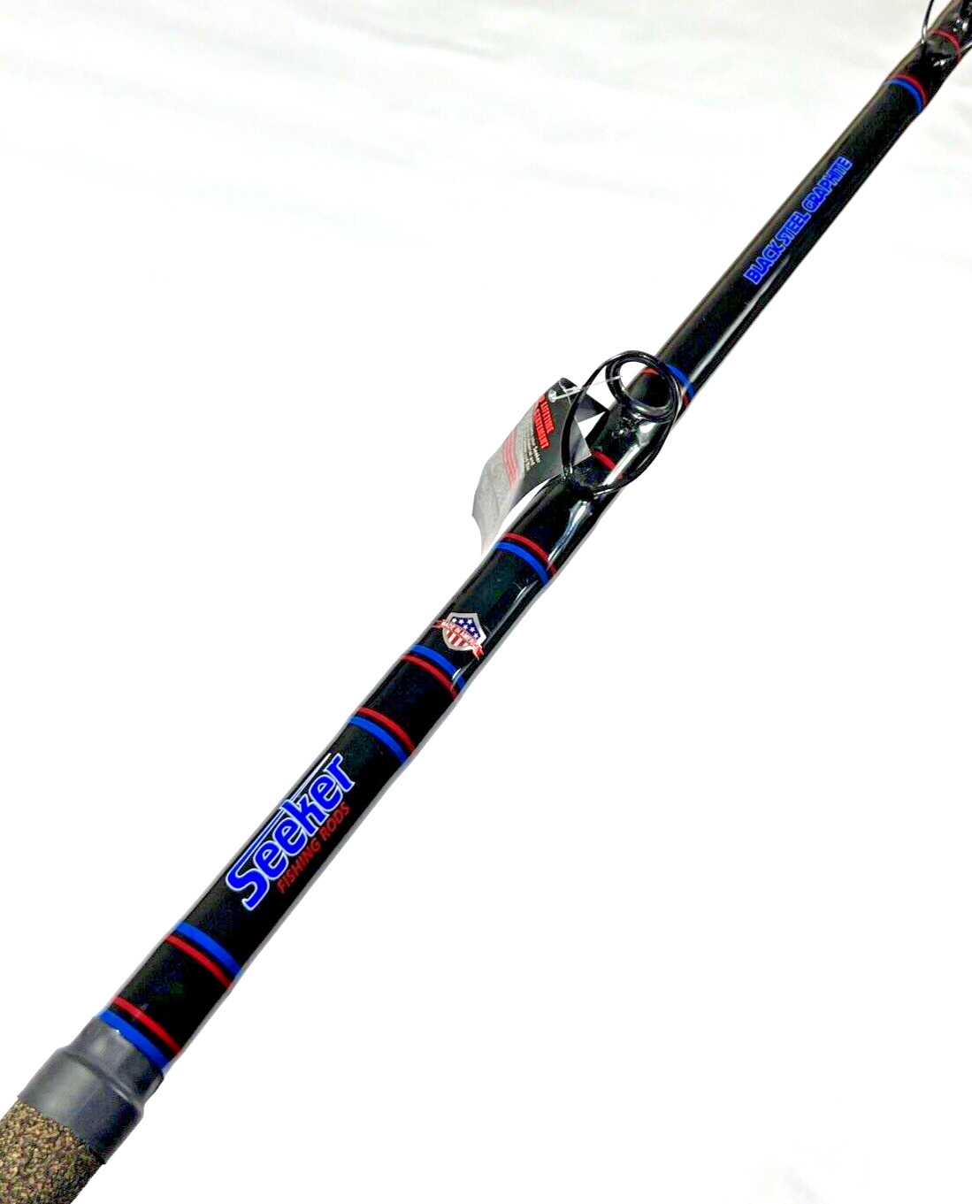 Seeker G 95-9.5’ CT Black Steel Graphite 30-60Lb Live Bait 9.5FT Fishing Rod USA