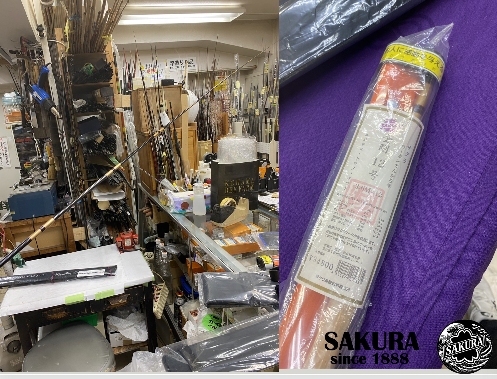 Japanese Fly Fishing Rod All Freshwater Fish 12ft Graphite UL JDM SAKURA Tenkara