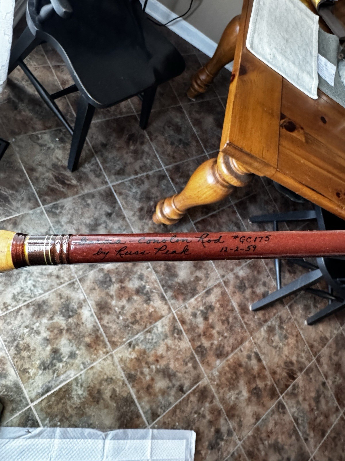 Unique, Rare, Russ Peak Signed Custom Fly Rod 6’12-2-59