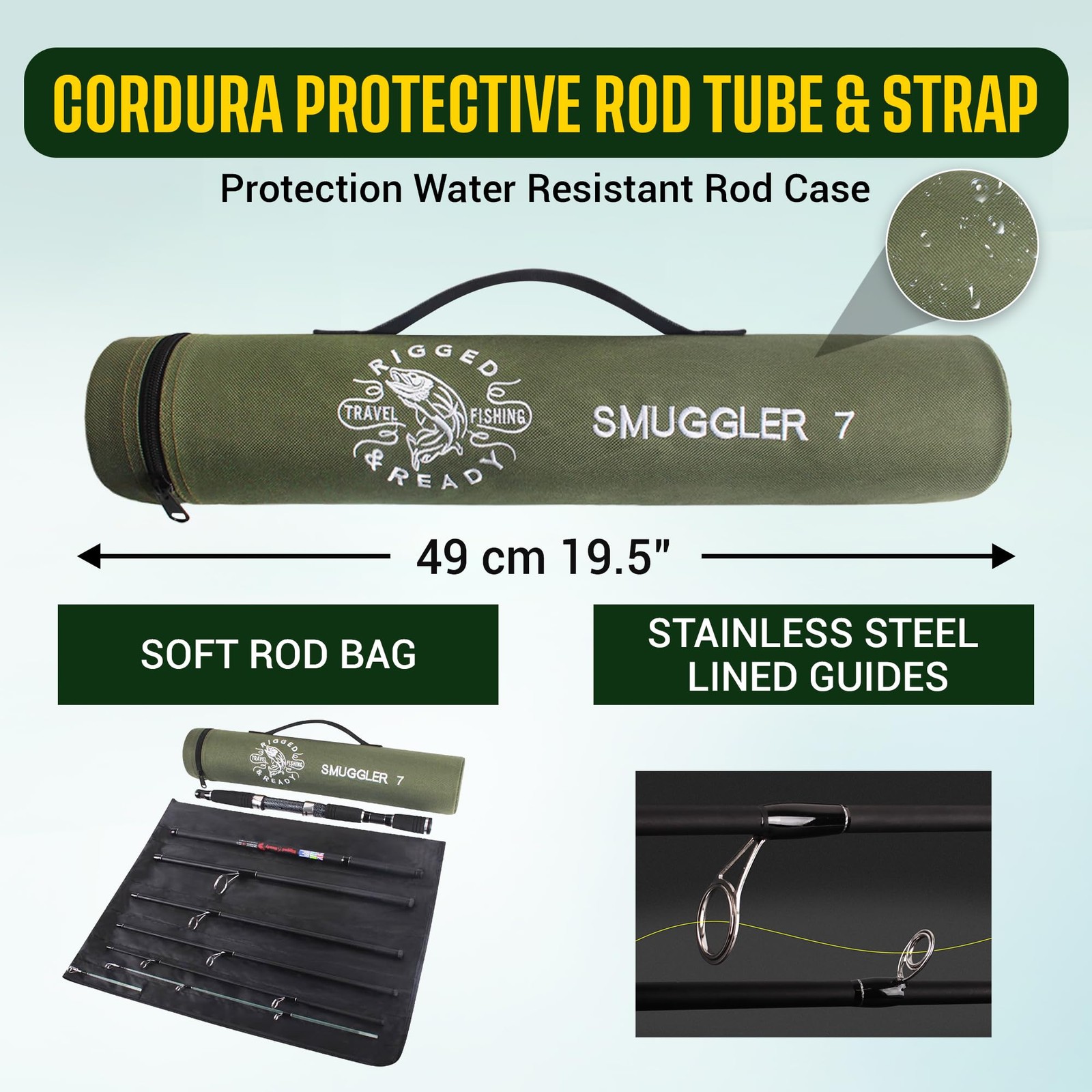 Rigged & Ready Travel Fishing Rigged And Ready Smuggler 7 Travel Fishing Rod