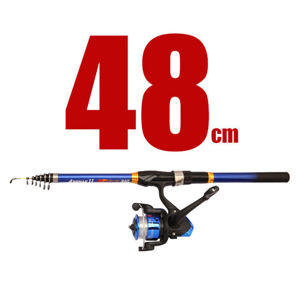 Carbon Fiber Telescopic Fishing Rod Pole Sea Saltwater Freshwater Equipment