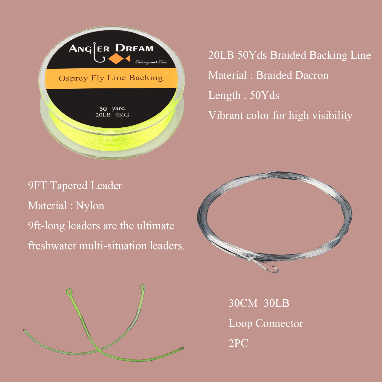 9FT 5WT 4Pieces Carbon Fly Fishing Rod and 5/6 WT Reel Combo 5WF Fly Line