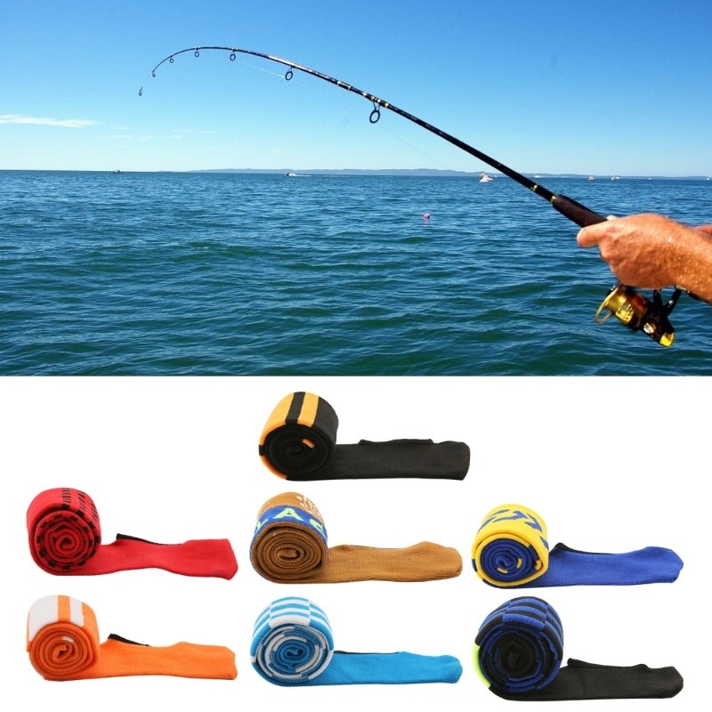 lastic Fishing Rod Protect Cover Spinning Baitcasting Rod Fishing Poles Covers