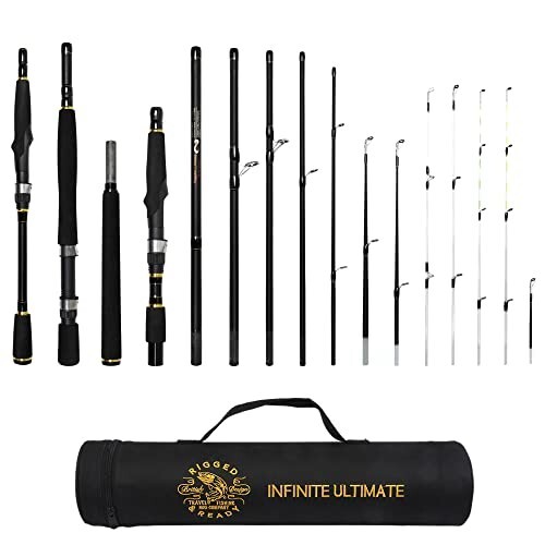Infinite Ultimate 25-in-1 Compact multifunction Spin-Bait-Fly Travel Fishing Rod