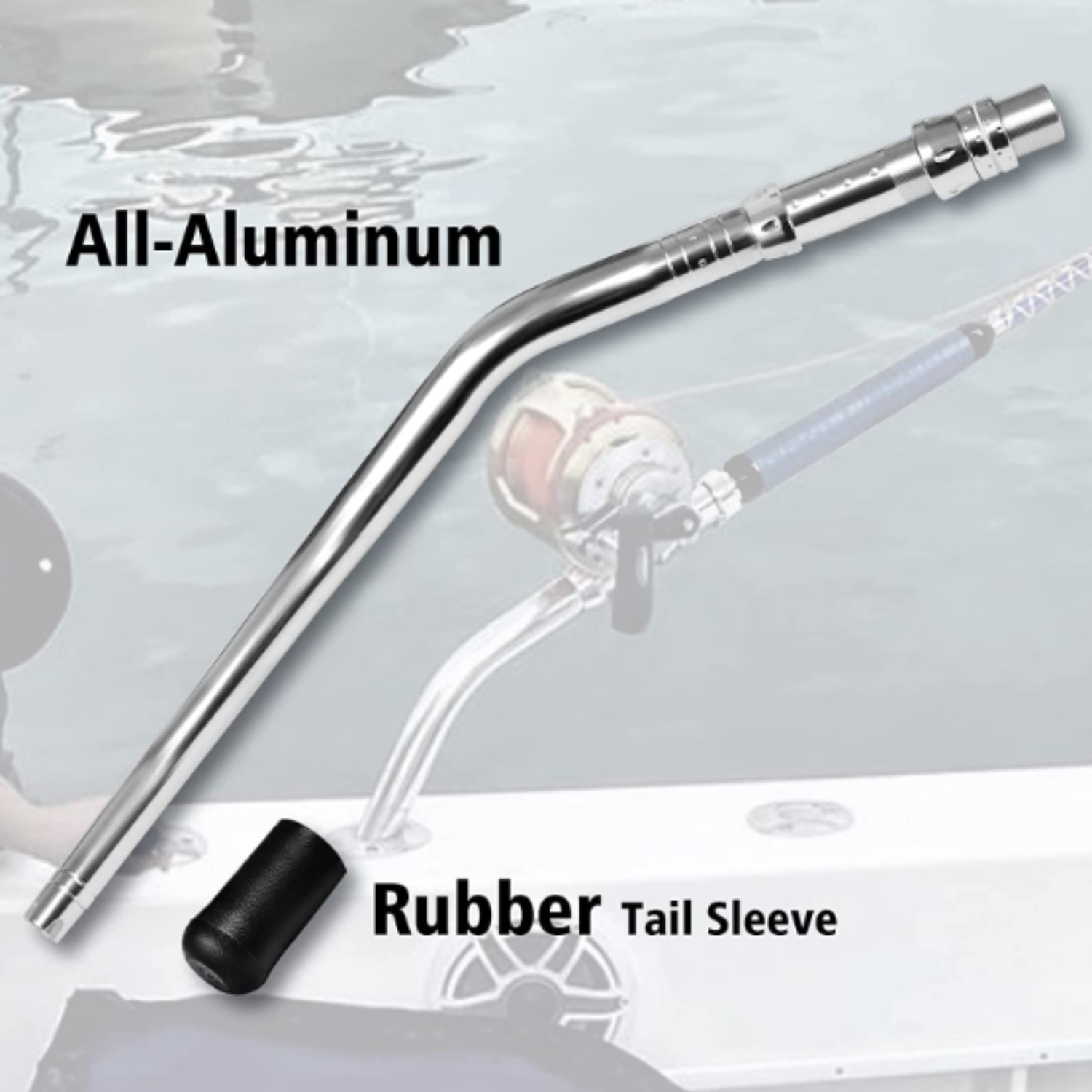 2 Piece 5’6 Trolling Fishing Rod Bent Butt Roller Guides Saltwater 50-80 lbs