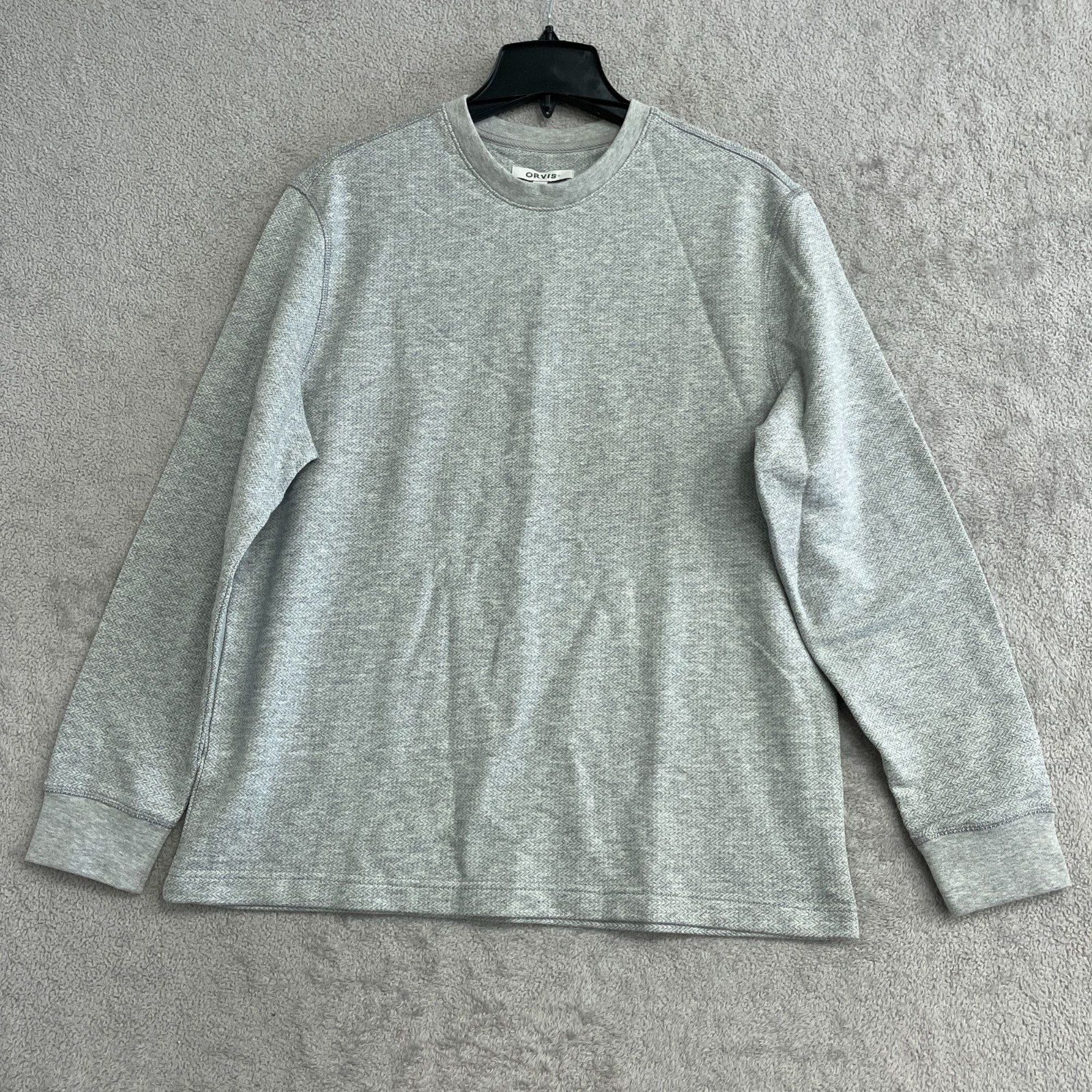 Orvis Men’s M Gray Long Sleeve Crewneck Sweashirt 85% Cotton 15% Polyester N1395