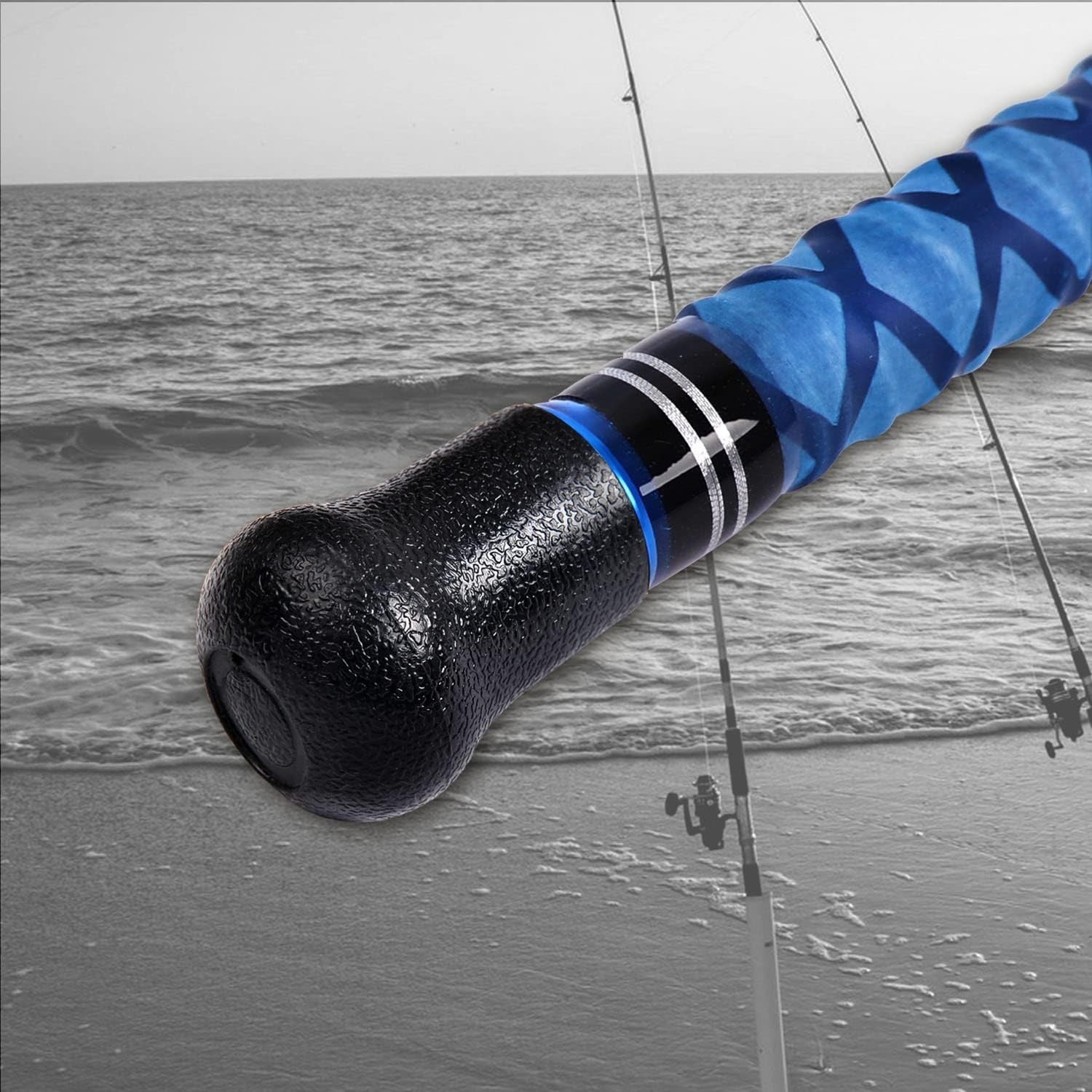 4pc 15ft Carbon Fiber Surf Spinning Fishing Rod Carbon Travel Surf Rod