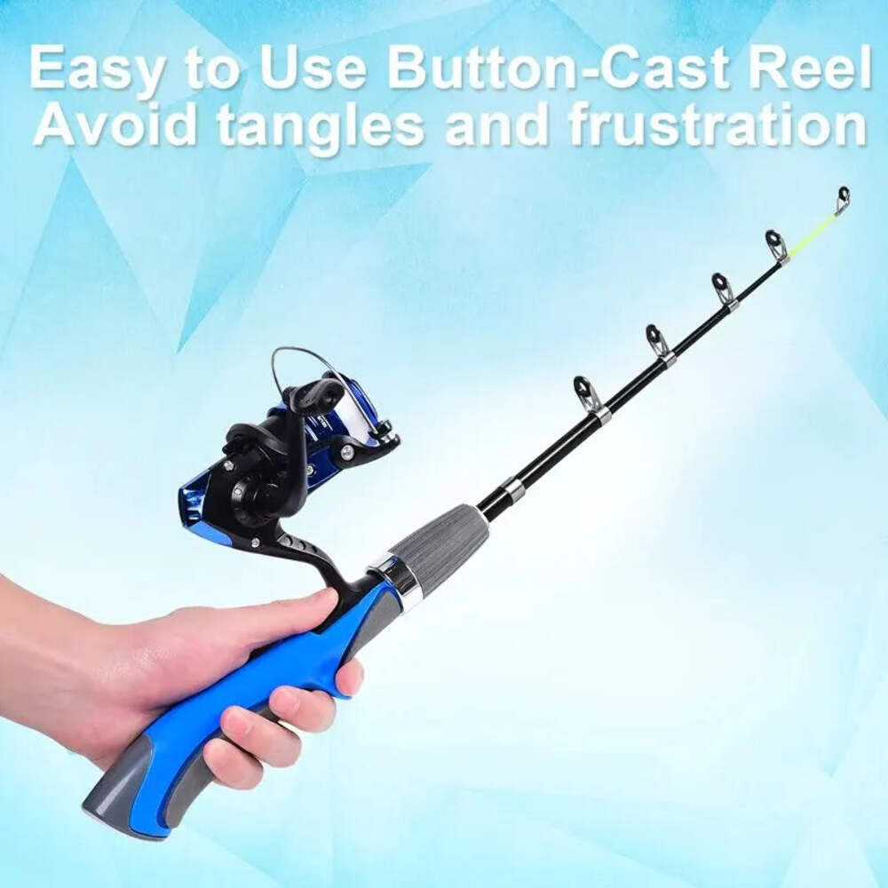 Kid’s Carbon Fiber Rod Superhard Boat 1.2m/1.4m Ice Fly Lure Fishing Rod With Hi
