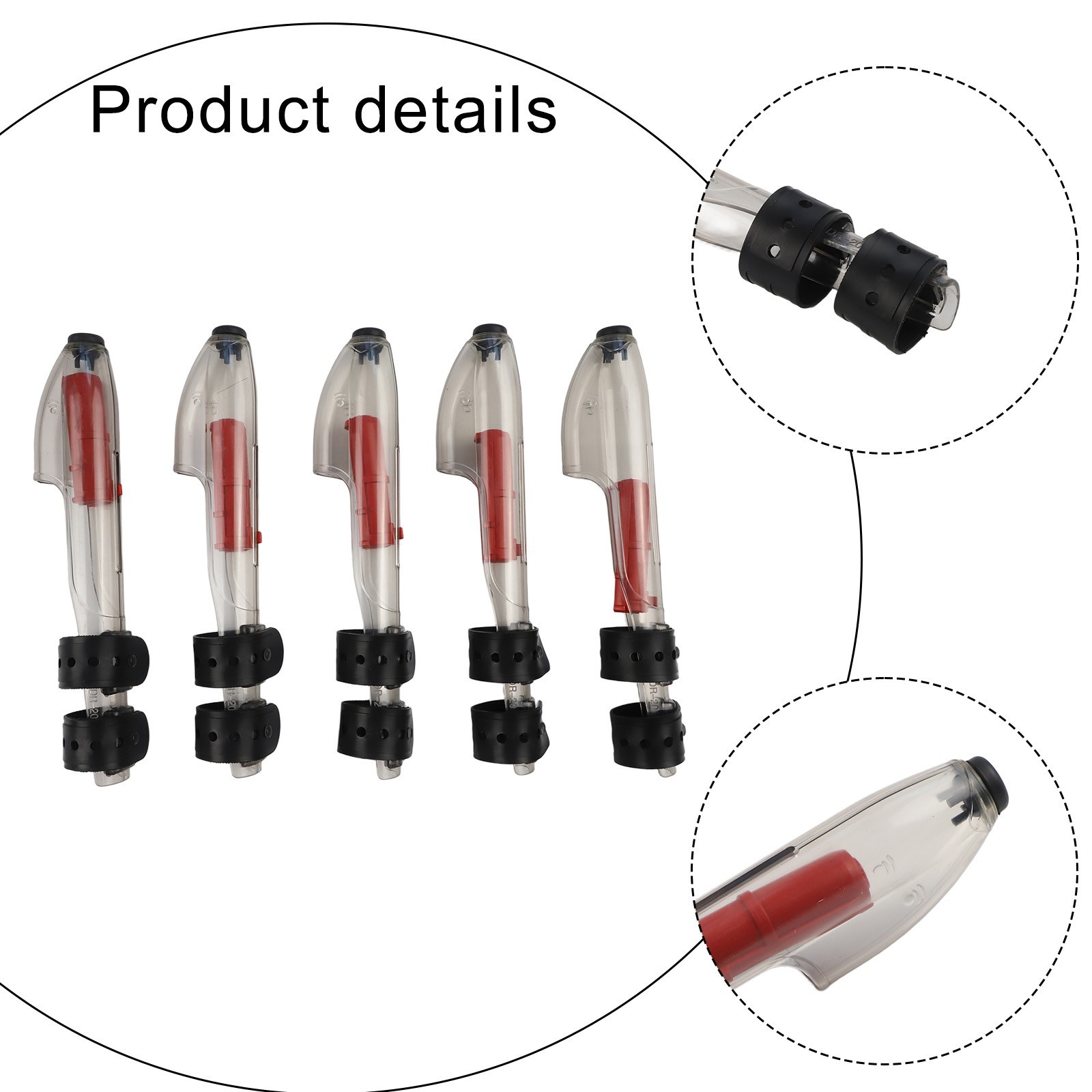 Fishing Rod Protective Cover Telescopic Fishing Rod Cap Black And Red Variation