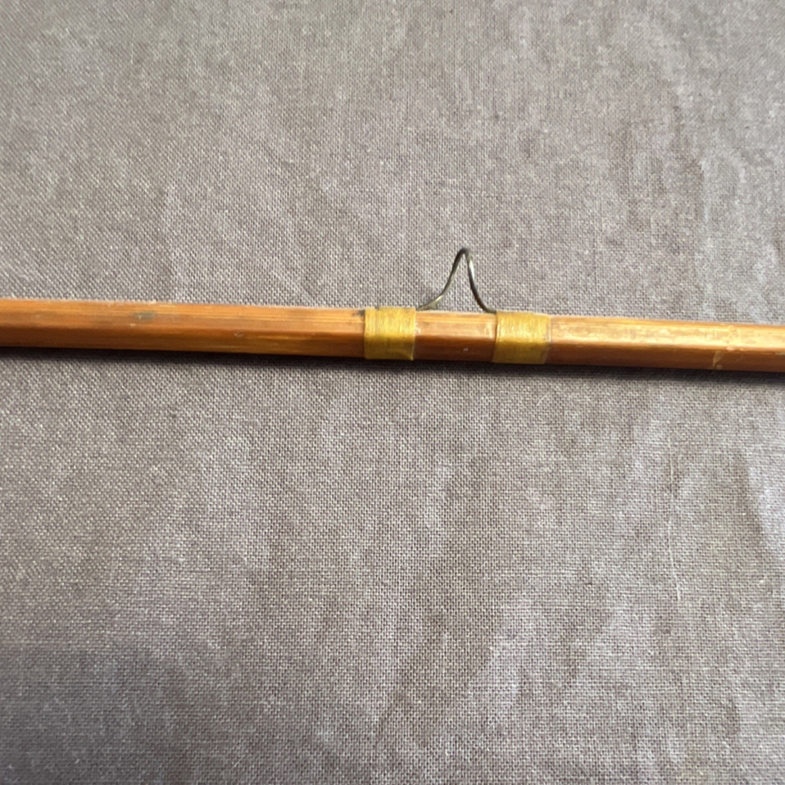 Bamboo Fly Fishing Rod 8ft 6in 4pc 6wt Cork Handle Cloth Bag Vintage