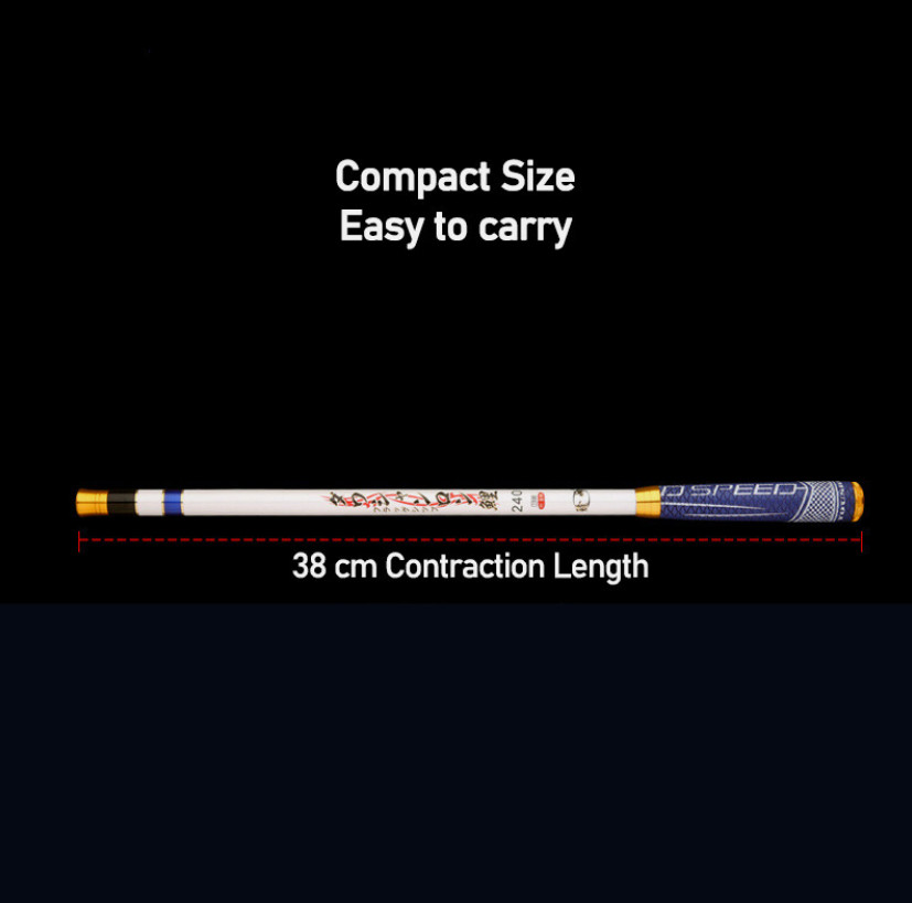 1.5M-5.4M Mini Spinning Fishing Rod Telescopic Carbon Fiber Fishing Pole