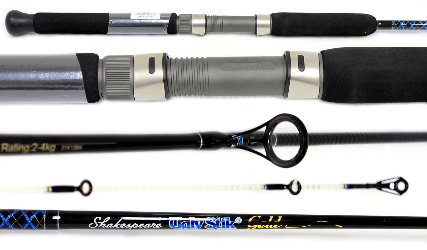Ugly Stik Gold Spin Rod – 4’6” 4-8 kg 1 Piece – USG-SP46H Fishing + Free Post