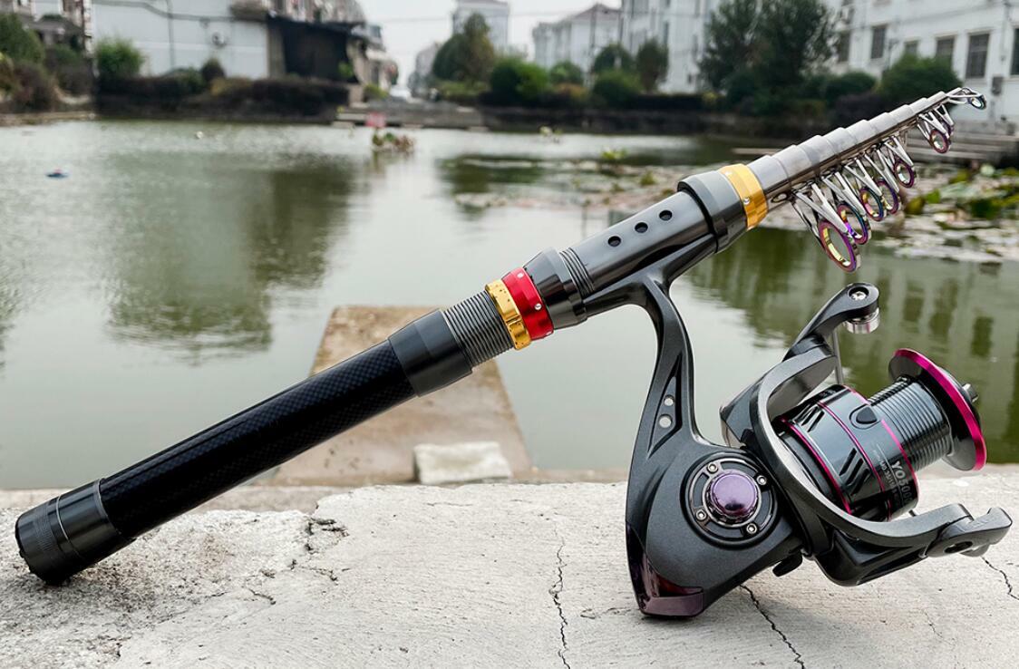 1.8M-3.6M Fishing Rods Telescopic Pole Saltwater Carp Carbon Fiber Spinning Rods