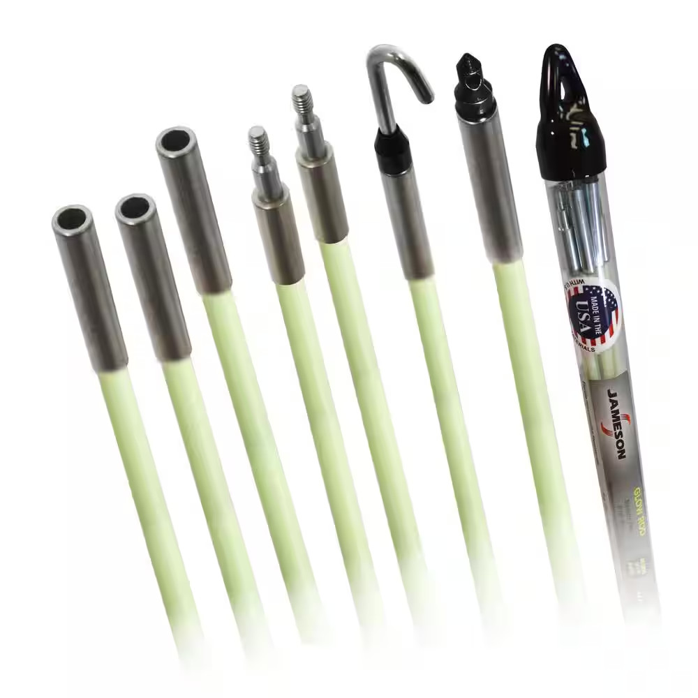 3/16 In. X 10-1/2 Ft. Fiberglass Glow Fish Rod Kit