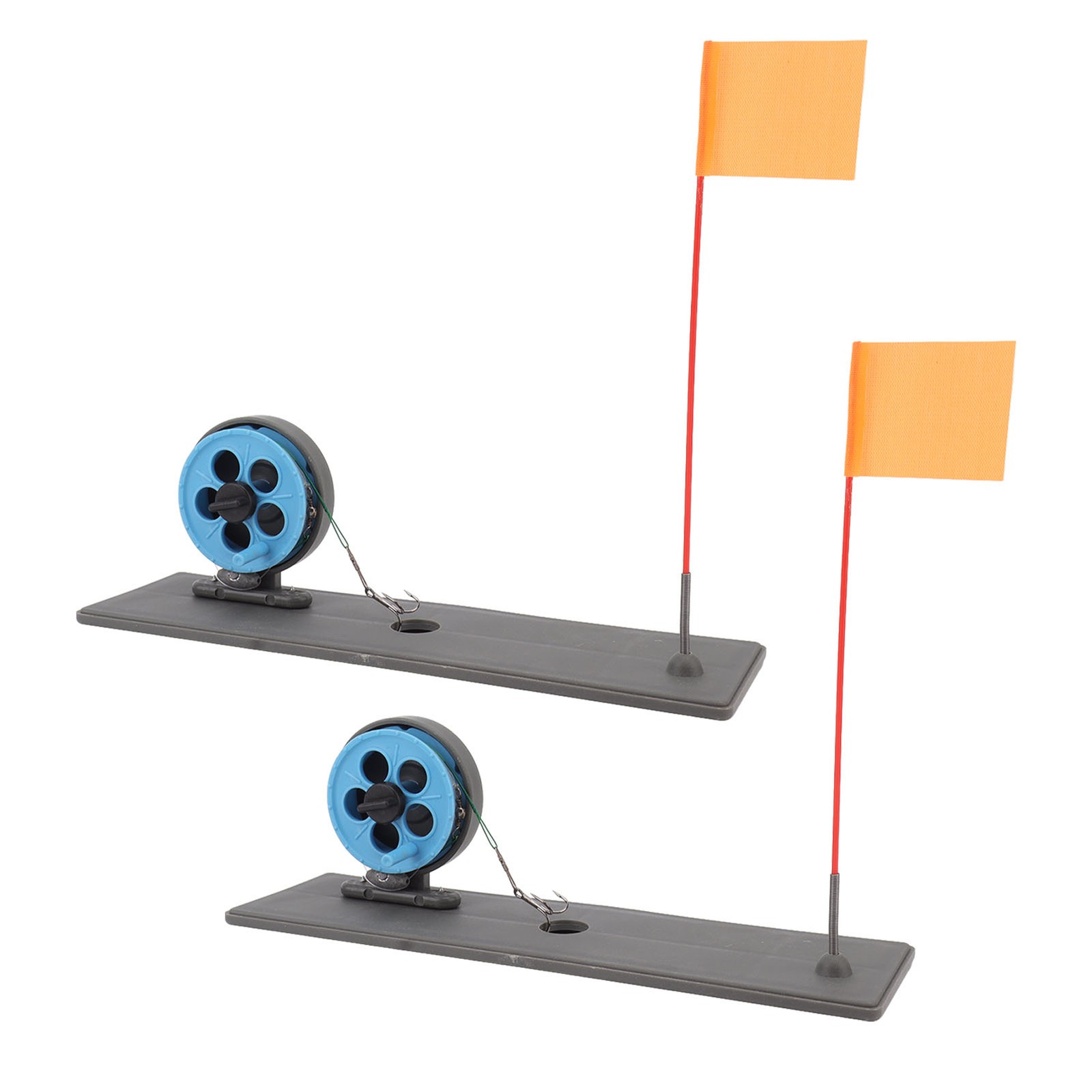 2pcs Ice Fishing Flag Rod Automatic Floating Portable Tip Up