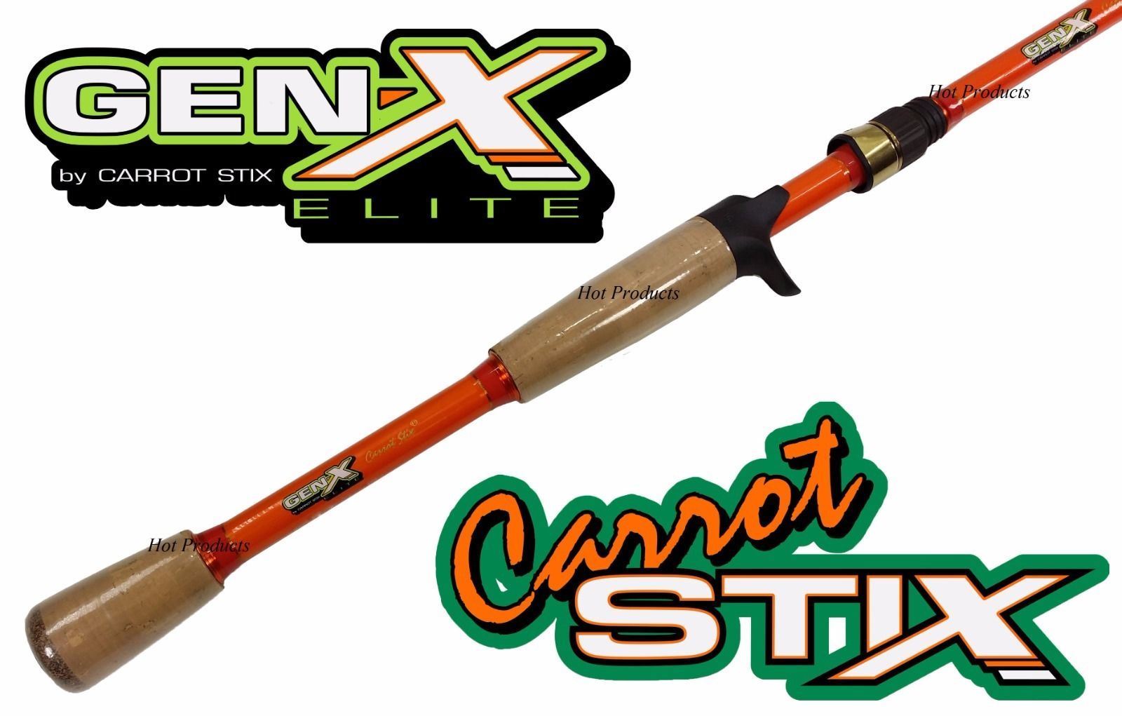 Carrot Stix CASTING 6′ 9″ MH GEN X ELITE Bass Fishing Rod CGXE691MH-F-C