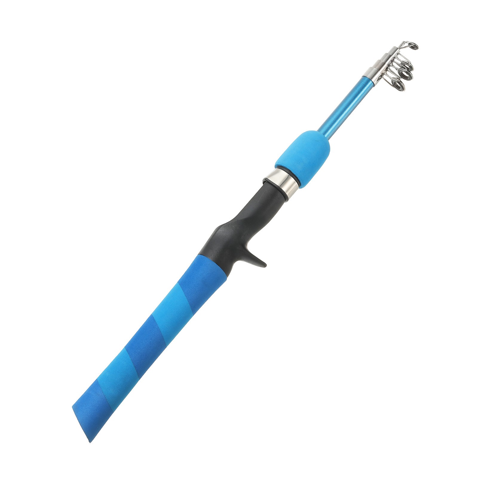 Telescopic Fishing Rod 72 Inch, Lightweight Collapsible, Blue / black