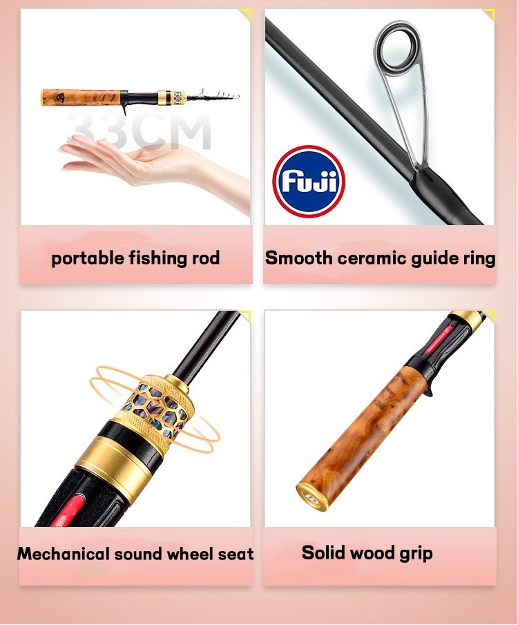Telescopic Fishing Rods Spinning Casting Rod Carbon Fiber Rod Bass Ultra Light
