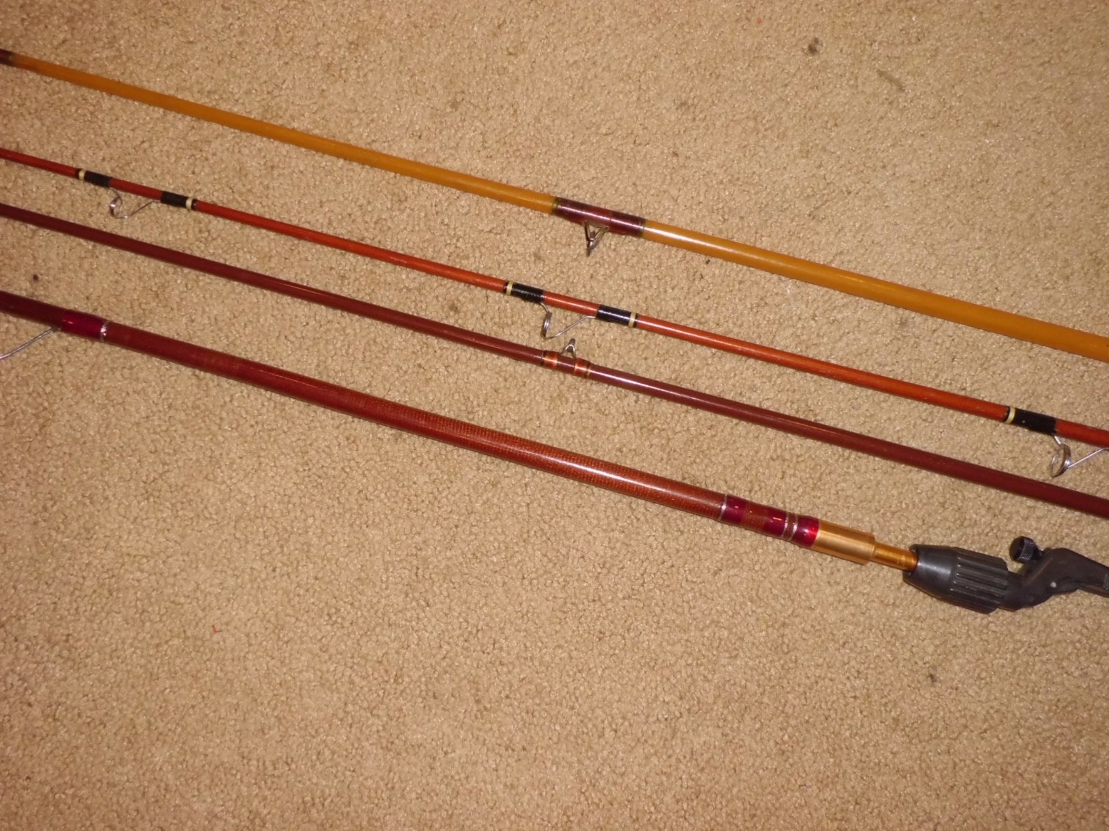 Vintage Customs and Silaflex Baitcasting Rod Tips w/ Featherweight Handle- USA
