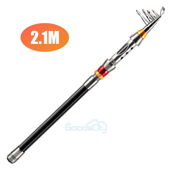Fishing Pole Spinning Rod Carbon Fiber Telescopic Portable Saltwater Freshwater