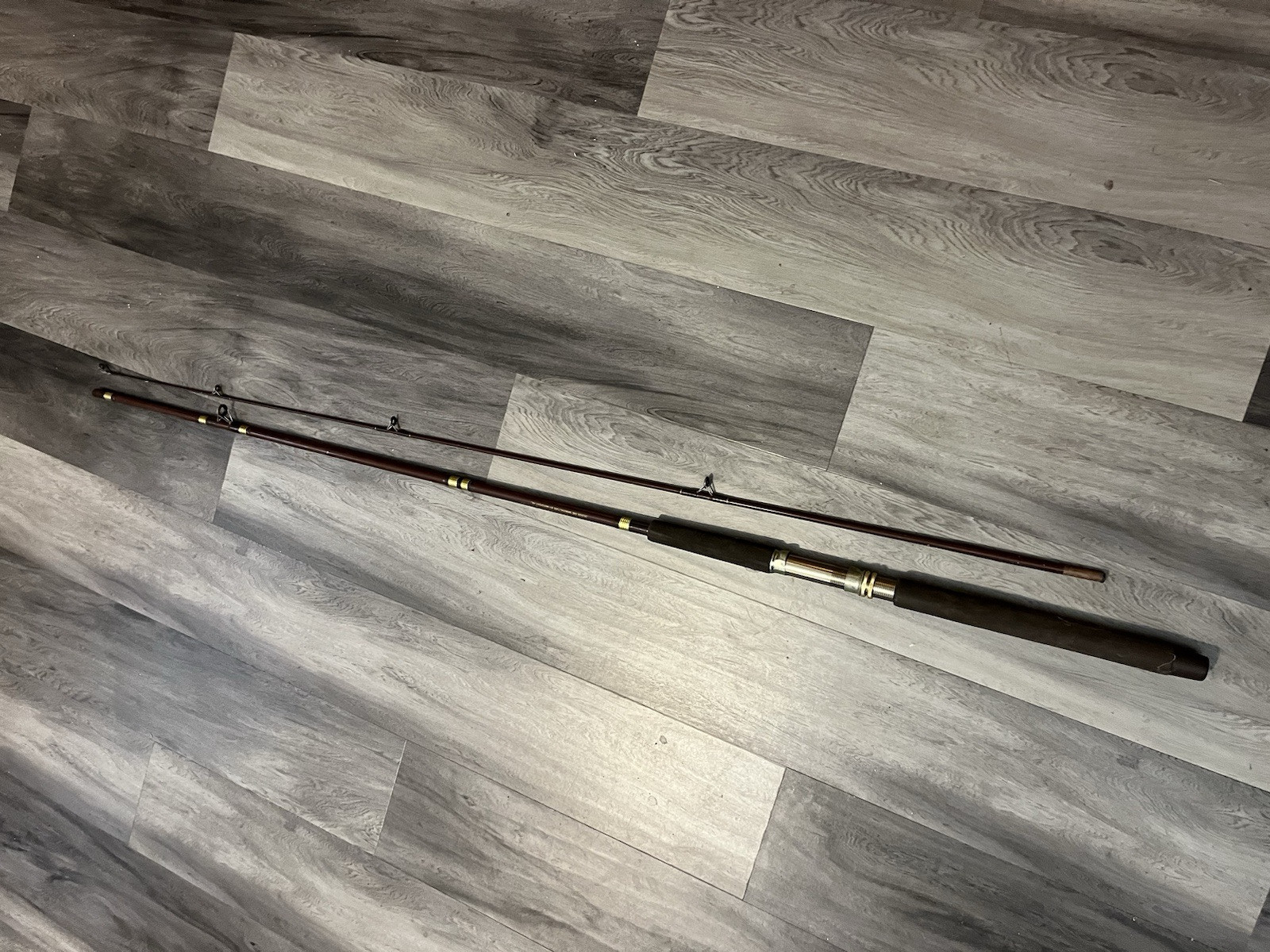 HEDDON PAL #0-4431 Vintage 2 PC Salmon Downrigger 8.5′ FISHING ROD
