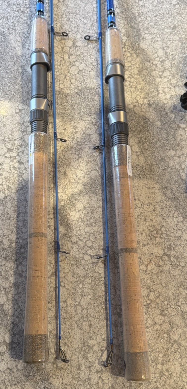 2- Okuma Custom Blue Inshore Spinning Rods 7’ 2-piece.